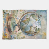 Aangepaste  World Travel Art Theedoek (Horizontaal)