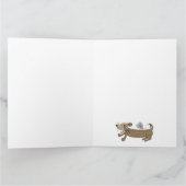 Aangepaste worsthond Dachshund Valentijnskaart Kaart (Binnen)