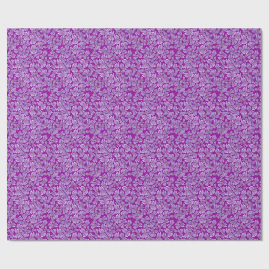 Aangepaste Wrapping Papier Violet Ditsy Patroon (Vlak)