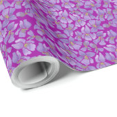 Aangepaste Wrapping Papier Violet Ditsy Patroon (Rol Hoek)
