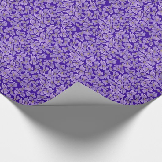 Aangepaste Wrapping Papier Violet Ditsy Patroon (Hoek)
