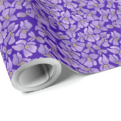 Aangepaste Wrapping Papier Violet Ditsy Patroon (Rol Hoek)
