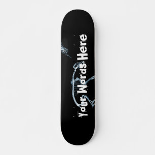 Aangepaste X-Ray Skeleton Bad Dog Blue Boards Skateboard
