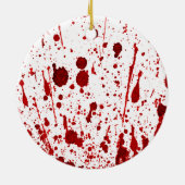 Aangepaste XMAS-Ornament bloedplaatjesampier Keramisch Ornament (Achterkant)