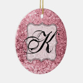 Aangepaste XMAS Ornament Roos Gold Glitter (Rechts)