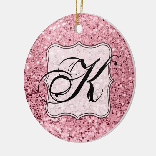 Aangepaste XMAS Ornament Roos Gold Glitter (Links)