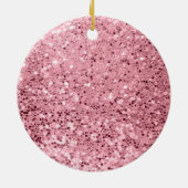 Aangepaste XMAS Ornament Roos Gold Glitter (Achterkant)