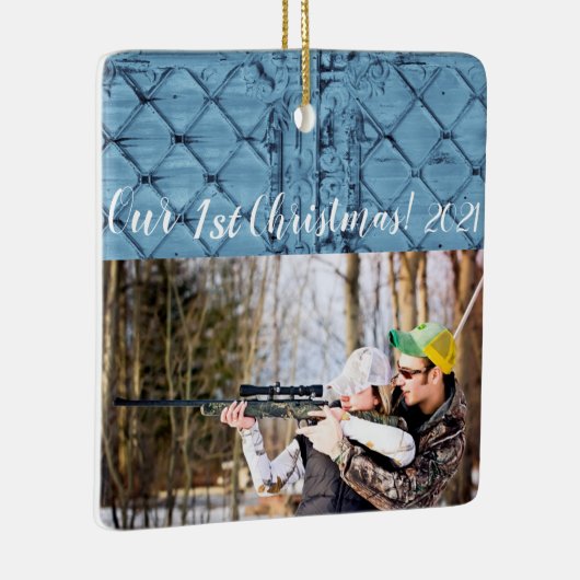 Aangepaste XMAS-Ornament Rustic Tin Panel Ceilin Keramisch Ornament (Rechts)