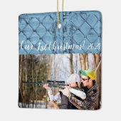 Aangepaste XMAS-Ornament Rustic Tin Panel Ceilin Keramisch Ornament (Links)