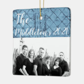 Aangepaste XMAS-Ornament Rustic Tin Panel Ceilin Keramisch Ornament (Links)