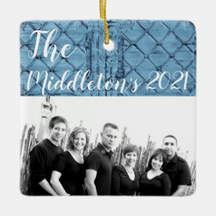 Aangepaste XMAS-Ornament Rustic Tin Panel Ceilin Keramisch Ornament