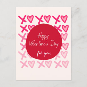 Aangepaste XOXO Bold Moderne Gelukkige Valentijnsd Briefkaart