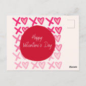 Aangepaste XOXO Bold Moderne Gelukkige Valentijnsd Briefkaart (Achterkant)