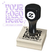 Aangepaste Y2k Business Logo Retrowave Schattige Rubberstempel