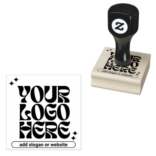 Aangepaste Y2k Business Logo Retrowave Schattige Rubberstempel (Gestempeld)