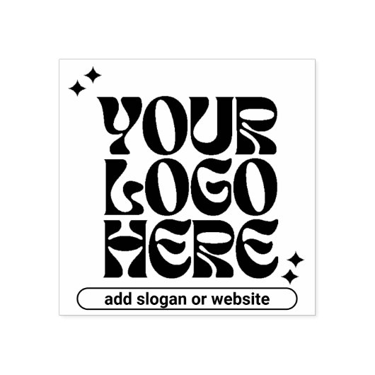 Aangepaste Y2k Business Logo Retrowave Schattige Rubberstempel (Afrduk)