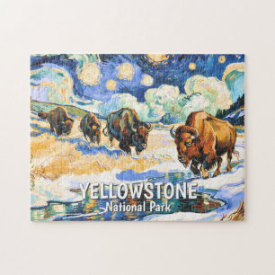 Aangepaste Yellowstone-wildlife-buffel Levendige n Legpuzzel