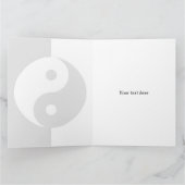 Aangepaste Yin Yang symbool Verjaardag wenskaart Kaart (Binnen)