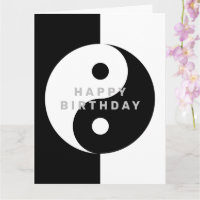 Aangepaste Yin Yang symbool Verjaardag wenskaart