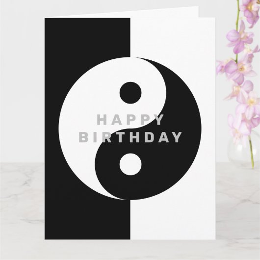 Aangepaste Yin Yang symbool Verjaardag wenskaart Kaart (Orchidee)