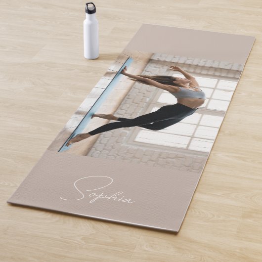 Aangepaste yoga foto met tekst yogamat (In situ)