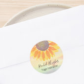 Aangepaste Yoga Instructor Sunflower Ronde Sticker