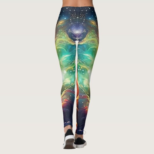 Aangepaste yoga leggings met chakra's (Achterkant)