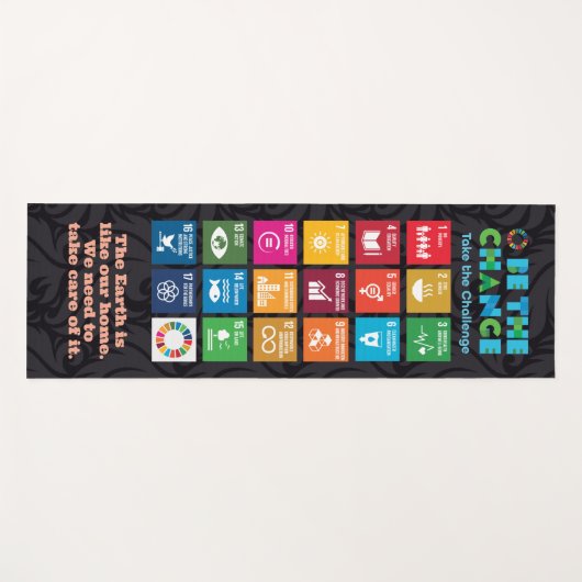 Aangepaste Yoga Mat Gepersonaliseerde Mindfulness  (Voorkant (horizontaal))