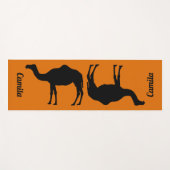 Aangepaste yoga-mat met kamelenachtergrondsilhouet yogamat (Voorkant (horizontaal))