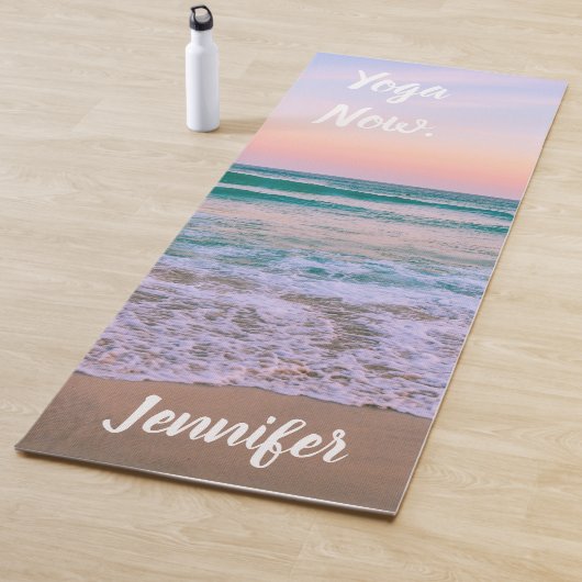 Aangepaste Yoga Mat met retro Beach & Sand (In situ)