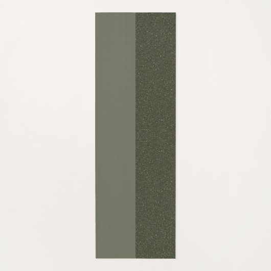 Aangepaste Yoga Mat – Moss Green Split Design (Voorkant)