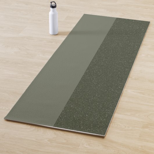 Aangepaste Yoga Mat – Moss Green Split Design (In situ)