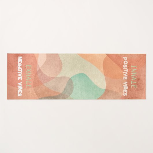 Aangepaste yoga mat positieve vibes (Voorkant (horizontaal))