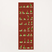 Aangepaste Yoga Matten met Gedrukte Poses (Voorkant)