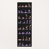 Aangepaste Yoga Matten met Gedrukte Poses (Voorkant)