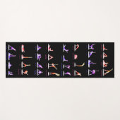 Aangepaste Yoga Matten met Gedrukte Poses (Voorkant (horizontaal))