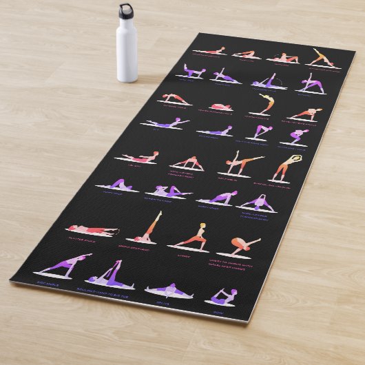Aangepaste Yoga Matten met Gedrukte Poses (In situ)
