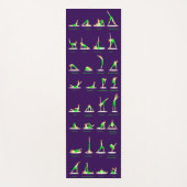 Aangepaste Yoga Matten met Gedrukte Poses (Voorkant)