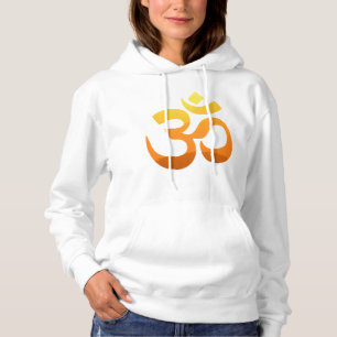 Aangepaste Yoga Om Mantra Gouden Zon Symbool Dames Hoodie