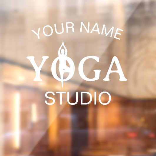 Aangepaste Yoga Studio business logo venster cling Raamsticker (Vel 2)