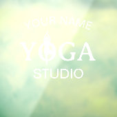 Aangepaste Yoga Studio business logo venster cling Raamsticker (Vel 3)