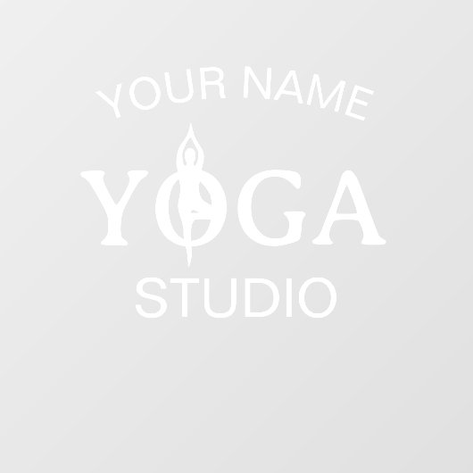 Aangepaste Yoga Studio business logo venster cling Raamsticker (Vel)