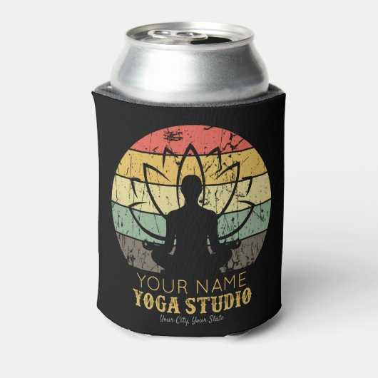 Aangepaste Yoga Studio Fitness Instructor Guru Blikjeskoeler (Blikje Achterkant)