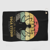 Aangepaste Yoga Studio Fitness Instructor Guru Golfhanddoek (Horizontaal)