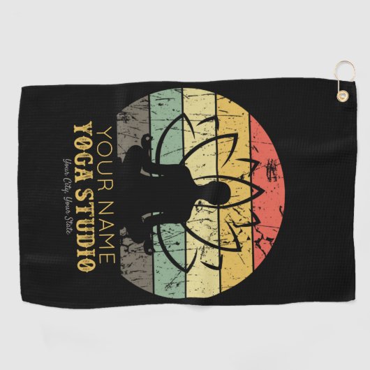 Aangepaste Yoga Studio Fitness Instructor Guru Golfhanddoek (Horizontaal)