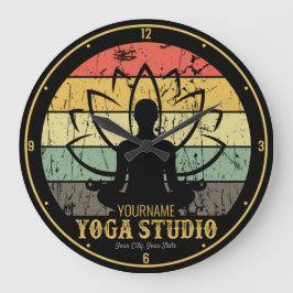 Aangepaste Yoga Studio Fitness Instructor Guru Grote Klok