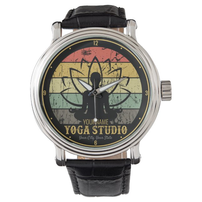 Aangepaste Yoga Studio Fitness Instructor Guru Horloge (Voorkant)