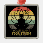 Aangepaste Yoga Studio Fitness Instructor Guru Metalen Ornament (Voorkant)