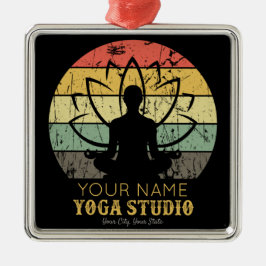 Aangepaste Yoga Studio Fitness Instructor Guru Metalen Ornament