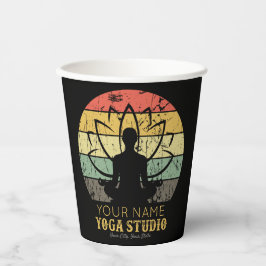 Aangepaste Yoga Studio Fitness Instructor Guru Papieren Bekers